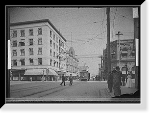 Colorado Street at Fair Oaks Avenue, probably Pasadena, California, Vintage Print