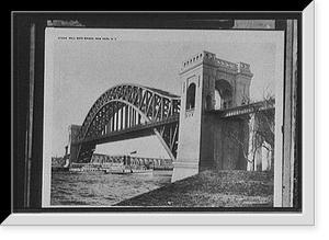 Historic Framed Print, Hell Gate Bridge, New York, N.Y.,  17-7/8" x 21-7/8"