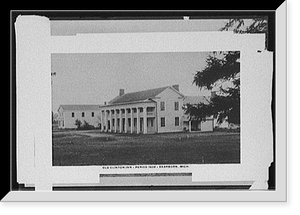 Historic Framed Print, Old Clinton Inn, period 1832, Dearborn, Mich.,  17-7/8" x 21-7/8"