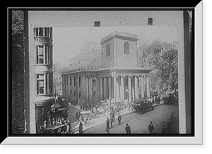 Historic Framed Print, [King's Chapel and Tremont Street, Boston, Mass.],  17-7/8" x 21-7/8"