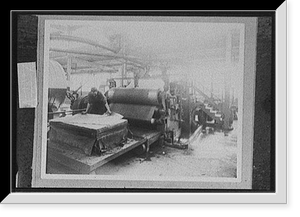 The Paper comes off a woolen belt for drying, Antique Print