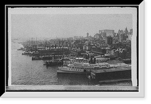 Historic Framed Print, [New Haven Line piers, New York],  17-7/8" x 21-7/8"