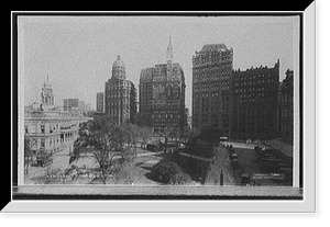 Newspaper Row, New York, Antique Print