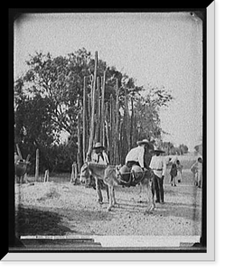 Historic Framed Print, Water carriers, Salamanca, Mexico,  17-7/8" x 21-7/8"