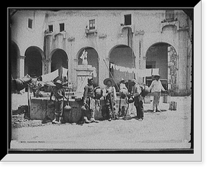 Historic Framed Print, Aguadores, Mexico,  17-7/8" x 21-7/8"