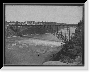 Historic Framed Print, [International (Upper Steel Ach) Bridge, Niagara, N.Y.],  17-7/8" x 21-7/8"