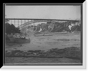 Historic Framed Print, [International (Upper Steel Arch) Bridge, Niagara, N.Y.],  17-7/8" x 21-7/8"