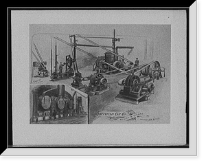 Historic Framed Print, Sheffield Car Co., engine & dynamo, and boiler room,  17-7/8" x 21-7/8"