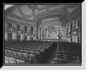 Historic Framed Print, [Detroit, Michigan, Temple Theatre auditorium],  17-7/8" x 21-7/8"