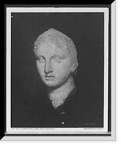Historic Framed Print, Head of goddess (marble), Greek, fourth century, B.C.,  17-7/8" x 21-7/8"