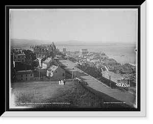 Historic Framed Print, Dufferin Terrace & Chateau Frontenac, Quebec - 2,  17-7/8" x 21-7/8"