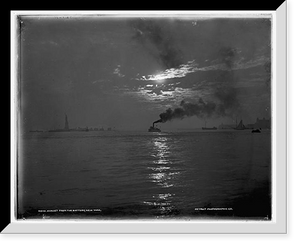 Historic Framed Print, Sunset from the Battery, New York,  17-7/8" x 21-7/8"