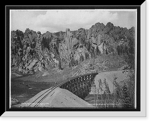 Historic Framed Print, Cathedral Park near Clyde, C.S.& C.C. [i.e. Colorado Springs & Cripple Creek] Short Line,  17-7/8" x 21-7/8"