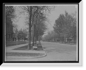 Historic Framed Print, North Delaware Street, Indianapolis, Ind.,  17-7/8" x 21-7/8"