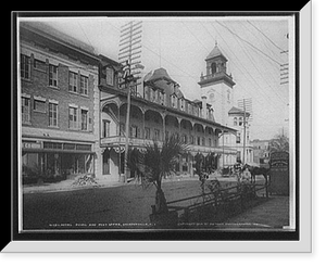 Historic Framed Print, Hotel Duval and Post Office, Jacksonville, Fla.,  17-7/8" x 21-7/8"