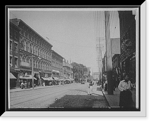 Historic Framed Print, Congress Street toward Monument Square, Portland, Me.,  17-7/8" x 21-7/8"