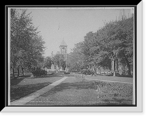 Historic Framed Print, Court House and park, Plattsburgh, N.Y.,  17-7/8" x 21-7/8"