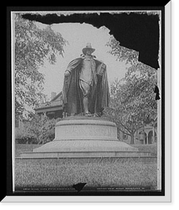 Historic Framed Print, Samuel Chapin Statue, Springfield, Mass.,  17-7/8" x 21-7/8"