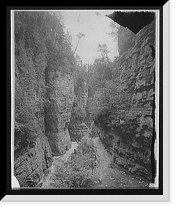 Historic Framed Print, Column Rocks from below, Ausable Chasm, N.Y.,  17-7/8" x 21-7/8"