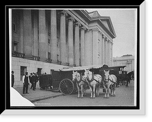 Vintage Americana Print - Washington, DC - U.S. Treasury curren cy wagon