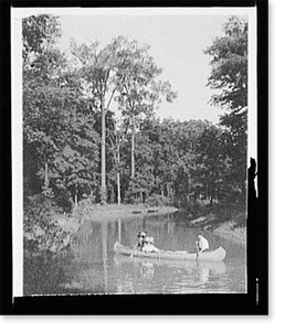 Historic Landscape - Detroit, Michigan - A Shady canal, Belle Isle Pk