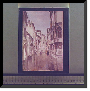 Canal in Venice, San Trovaso quarter, Antique Print