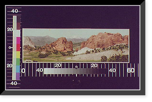 Historic Framed Print, Garden of the Gods, the Gateway, Colorado,  17-7/8" x 21-7/8"