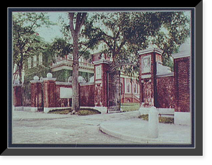 Historic Framed Print, Harvard Gate, Harvard University,  17-7/8" x 21-7/8"