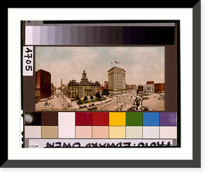 Vintage Panoramic - Detroit - Panorama of Campus Martius, Michigan
