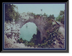 Historic Framed Print, Arch Rock, Mackinac Island, Michigan,  17-7/8" x 21-7/8"