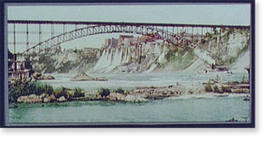 Black & White Photo - Niagara Falls - Niagara, mills and Grand Trunk