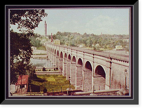 Historic Framed Print, High Bridge, New York City,  17-7/8" x 21-7/8"