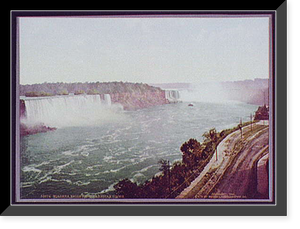 Historic Framed Print, Niagara Falls from Canadian shore - 7,  17-7/8" x 21-7/8"