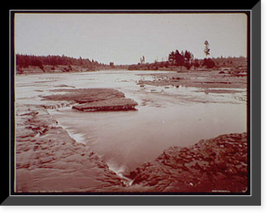 Historic Framed Print, Escanaba River. Flat rocks,  17-7/8" x 21-7/8"