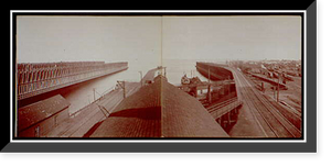 Historic Framed Print, Escanaba, Mich. ore docks - 3,  17-7/8" x 21-7/8"