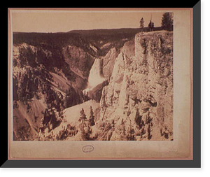 Historic Framed Print, Lower Falls of the Yellowstone,  17-7/8" x 21-7/8"