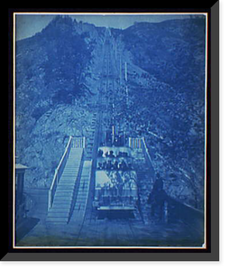 Historic Framed Print, Mt. Lowe Railway, cable incline,  17-7/8" x 21-7/8"