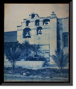 Historic Framed Print, Mission of San Gabriel,  17-7/8" x 21-7/8"
