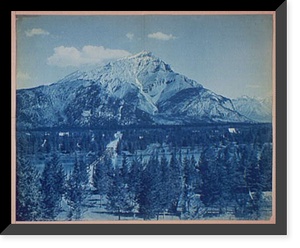 Historic Framed Print, Cascade Mountain from Sanitarium, Banff, Alberta - 2,  17-7/8" x 21-7/8"