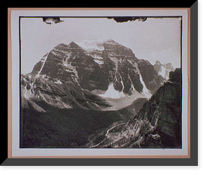 Historic Framed Print, Mt. Temple from the Saddleback, Alberta,  17-7/8" x 21-7/8"