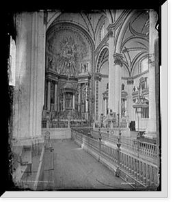 Historic Framed Print, Altar of the Church of Guadaloupe, Mexico,  17-7/8" x 21-7/8"