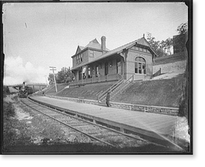 Antique Architecture - Railroads & Depots - Blue Mountain House, depot