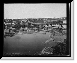 Historic Framed Print, Janesville, Wis., from the railway bridge,  17-7/8" x 21-7/8"