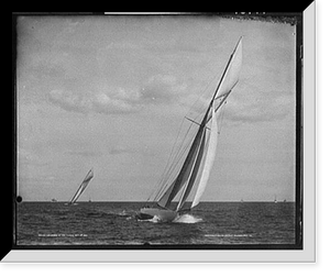 Historic Framed Print, Columbia at the finish, Oct. 3rd, 1901,  17-7/8" x 21-7/8"
