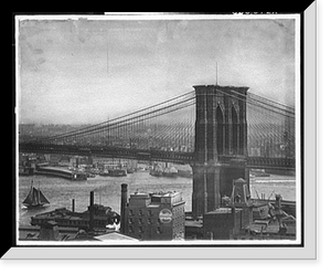 Historic Framed Print, [Brooklyn Bridge, New York, N.Y.] - 7,  17-7/8" x 21-7/8"