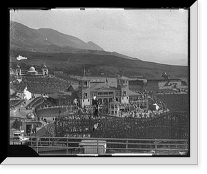 Columbia Gardens amusement park, Butte, Montana, with mountains in background - 2, Vintage Print