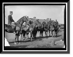 Historic Framed Print, FORT MYER HORSE SHOWS. ARMY OFFICERS WHO TOOK PART IN LONDON HORSE SHOW,  17-7/8" x 21-7/8"