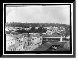 Historic Framed Print, DOMINICAN REPUBLIC. SAN DOMINGO, BIRD'S EYE VIEW,  17-7/8" x 21-7/8"