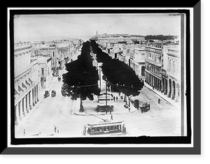 Historic Framed Print, CUBA. STREET SCENE IN HAVANA,  17-7/8" x 21-7/8"