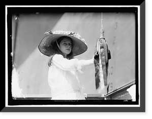 Antique Portrait - Battleships - U.S.S. Texas; Sponsor at Launching (2)